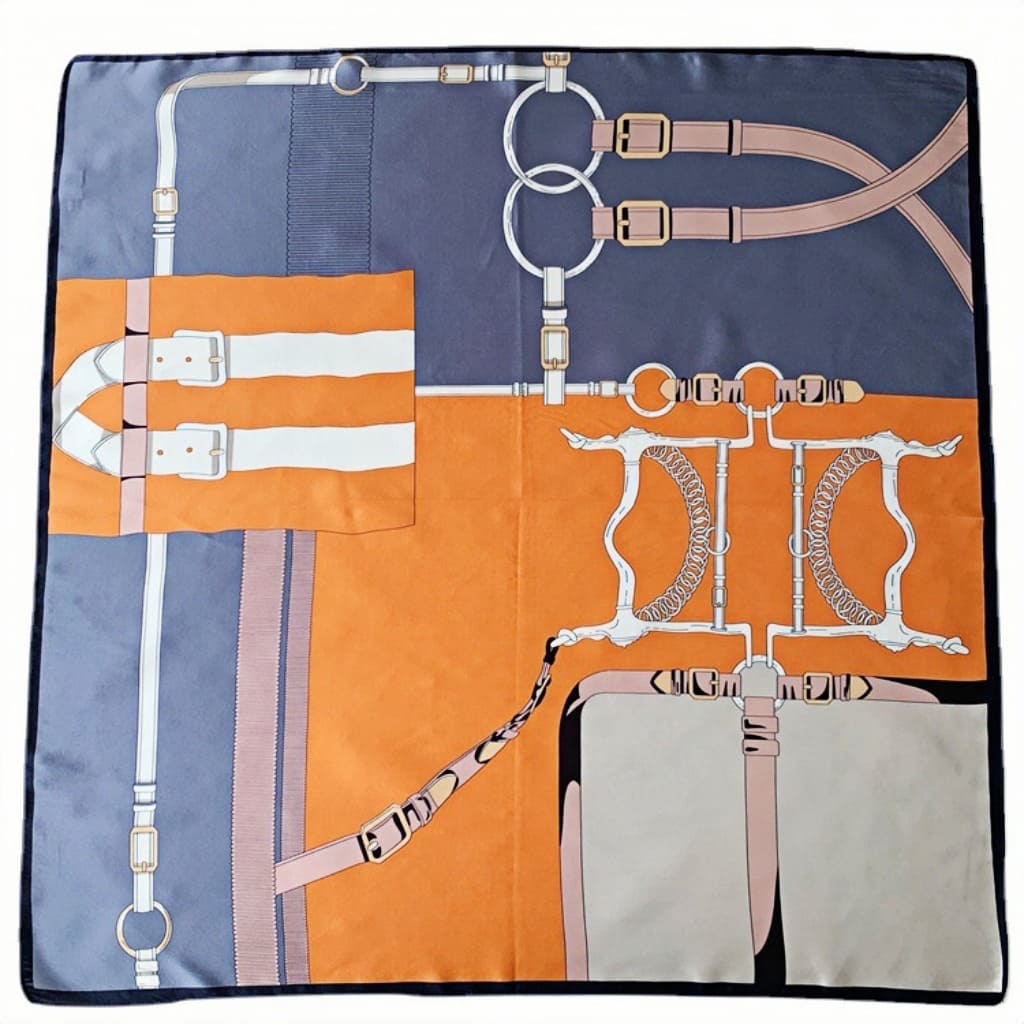 MaraSilk Pure Mulberry Silk Scarf - Square Crepe Satin MS205