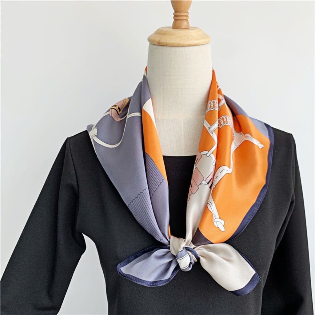 MaraSilk Pure Mulberry Silk Scarf - Square Crepe Satin MS205