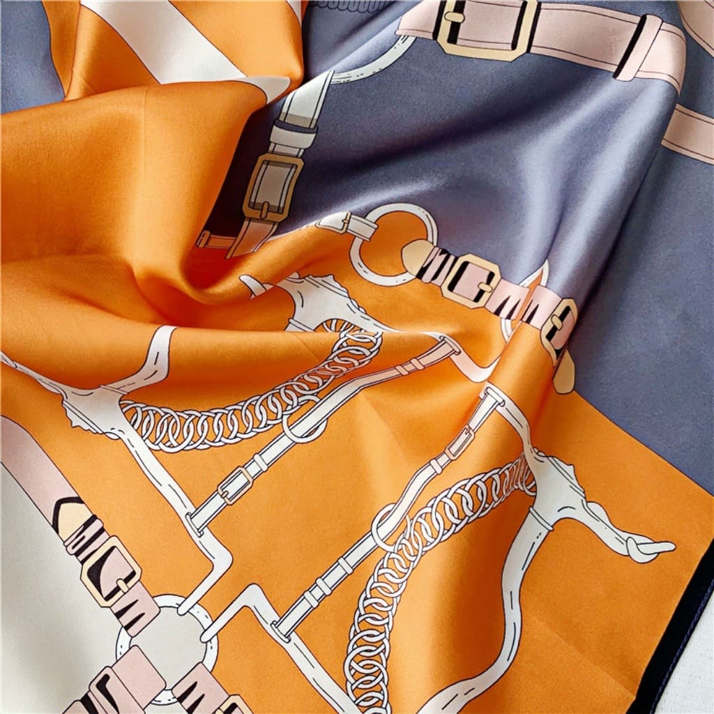 MaraSilk Pure Mulberry Silk Scarf - Square Crepe Satin MS205