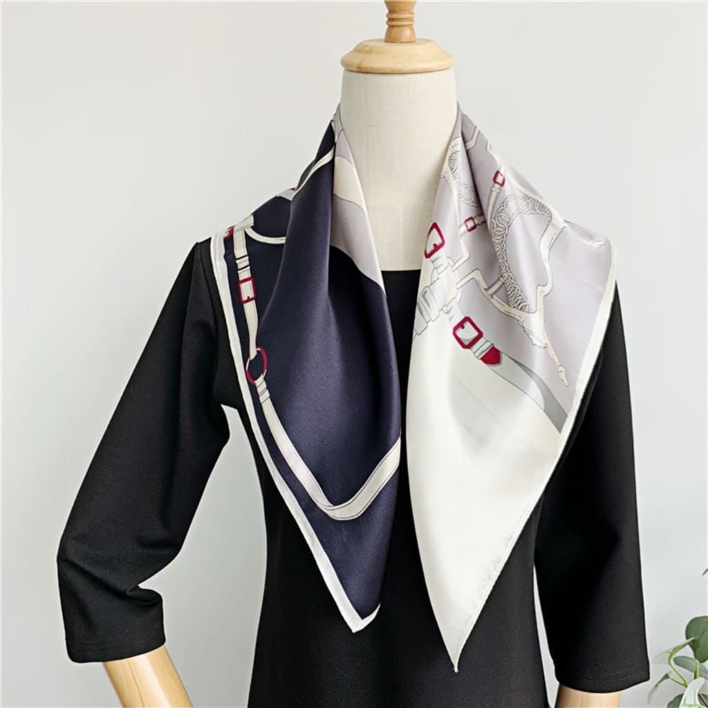 MaraSilk Pure Mulberry Silk Scarf - Square Crepe Satin MS205