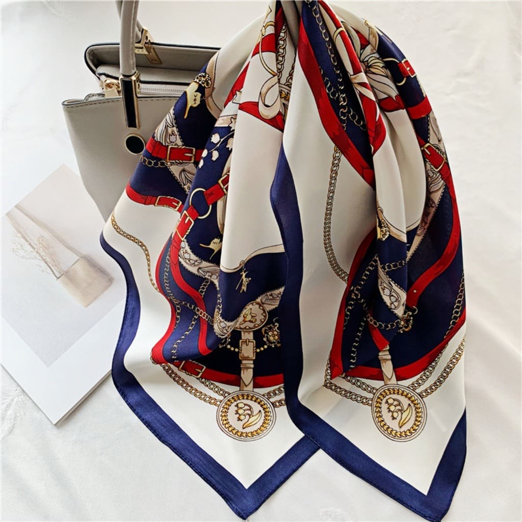 MaraSilk Pure Mulberry Silk Scarf - Square Crepe Satin MS206