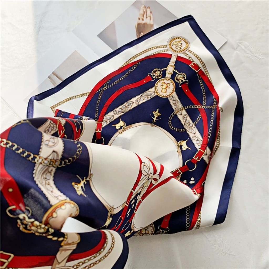 MaraSilk Pure Mulberry Silk Scarf - Square Crepe Satin MS206