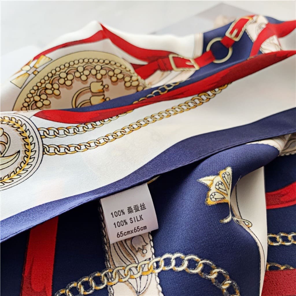 MaraSilk Pure Mulberry Silk Scarf - Square Crepe Satin MS206