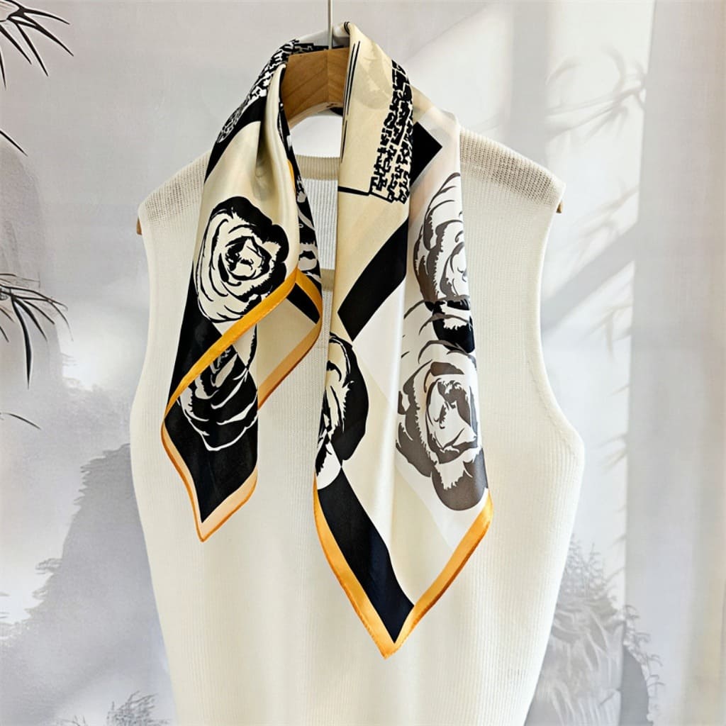 MaraSilk Pure Mulberry Silk Scarf - Square Crepe Satin MS207