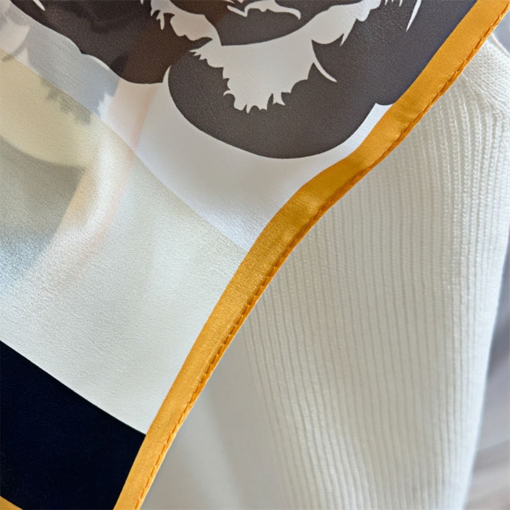 MaraSilk Pure Mulberry Silk Scarf - Square Crepe Satin MS207