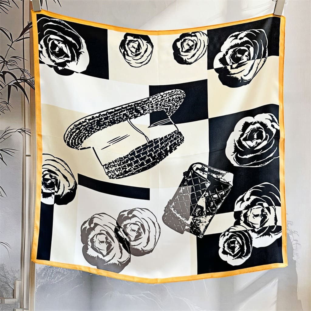 MaraSilk Pure Mulberry Silk Scarf - Square Crepe Satin MS207