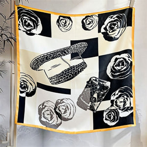 MaraSilk Pure Mulberry Silk Scarf - Square Crepe Satin MS207