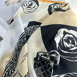 MaraSilk Pure Mulberry Silk Scarf - Square Crepe Satin MS207