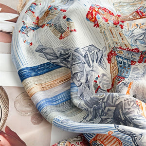 MaraSilk Pure Mulberry Silk Scarf - Square Crepe Satin MS208