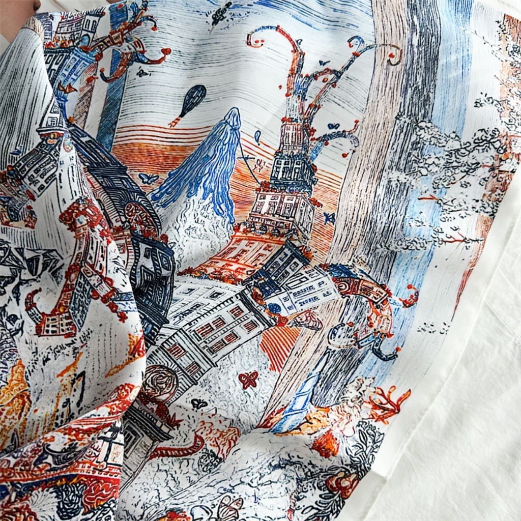 MaraSilk Pure Mulberry Silk Scarf - Square Crepe Satin MS208