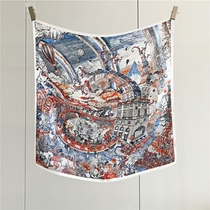 MaraSilk Pure Mulberry Silk Scarf - Square Crepe Satin MS208