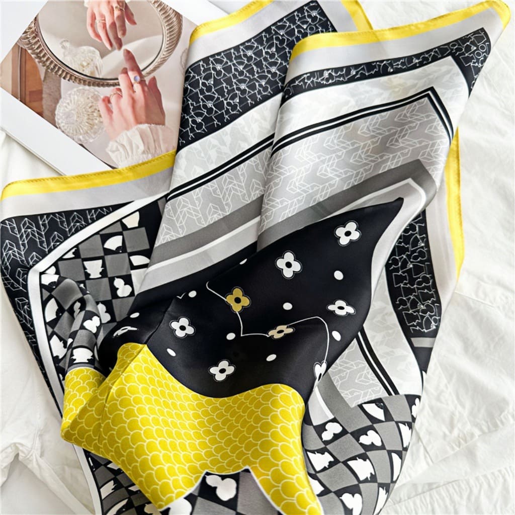 MaraSilk Pure Mulberry Silk Scarf - Square Crepe Satin MS209