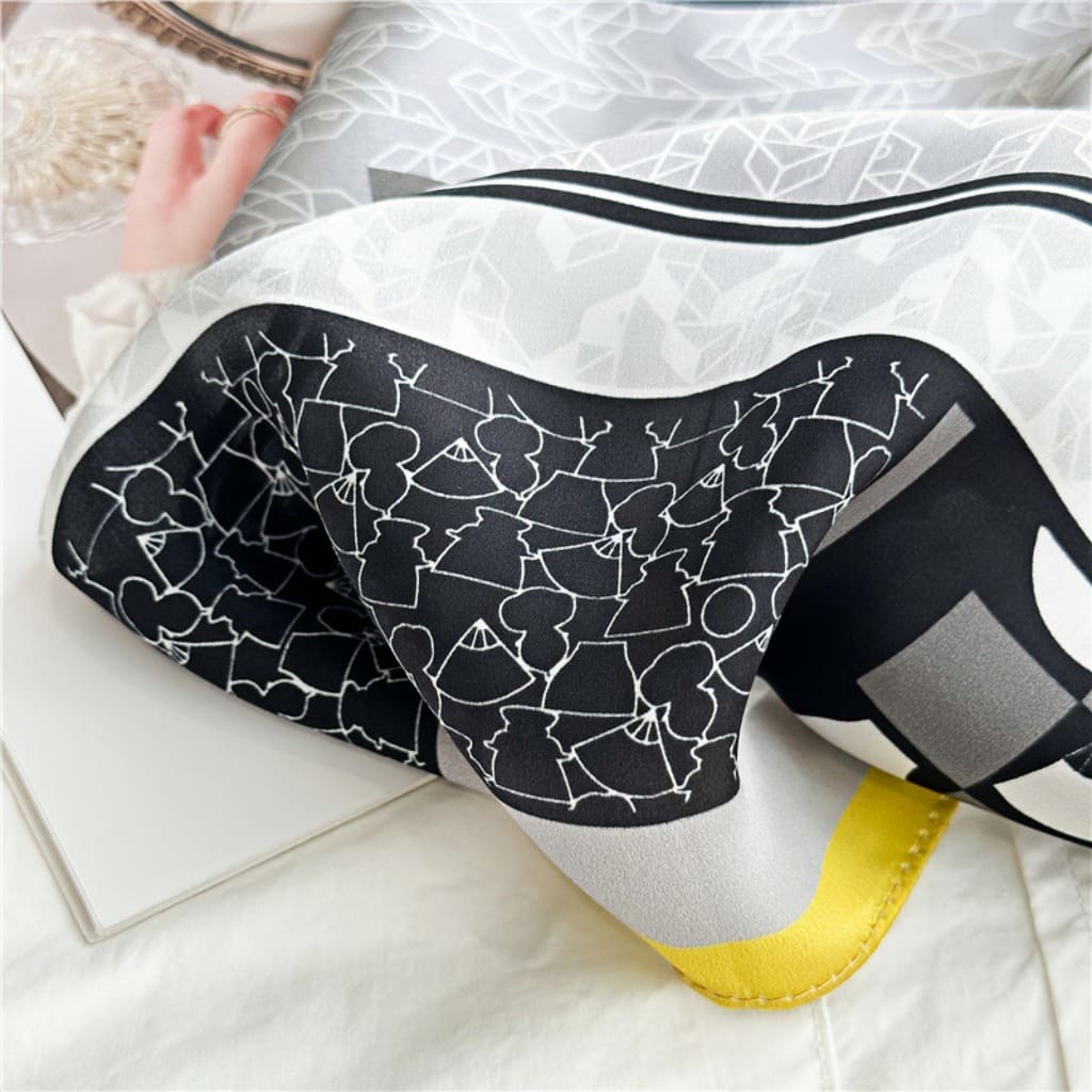 MaraSilk Pure Mulberry Silk Scarf - Square Crepe Satin MS209