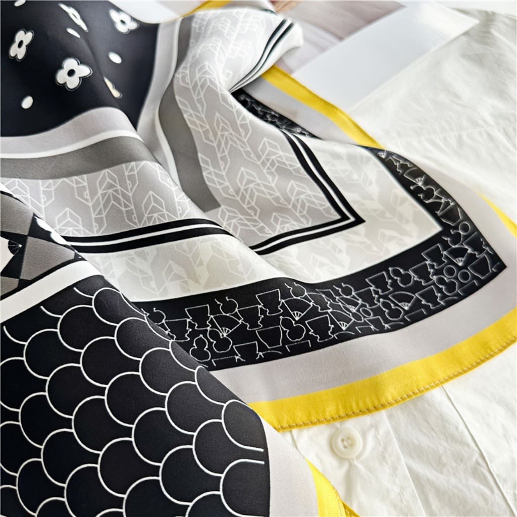 MaraSilk Pure Mulberry Silk Scarf - Square Crepe Satin MS209