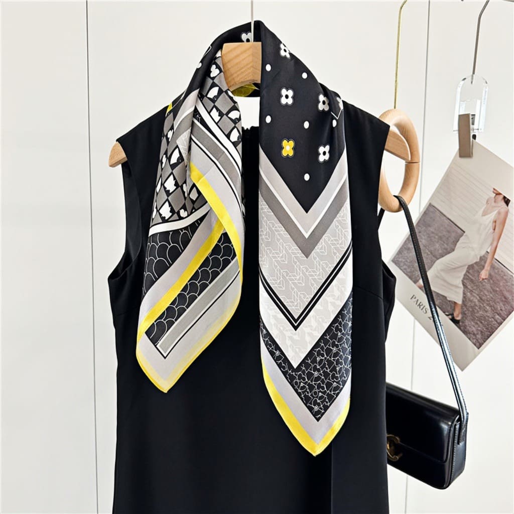 MaraSilk Pure Mulberry Silk Scarf - Square Crepe Satin MS209