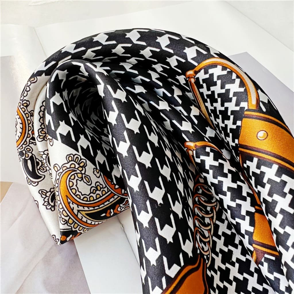 MaraSilk Pure Mulberry Silk Scarf Square Crepe Satin MS21-11