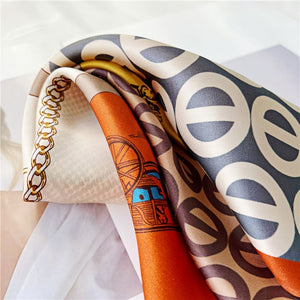 MaraSilk Pure Mulberry Silk Scarf Square Crepe Satin MS21-5