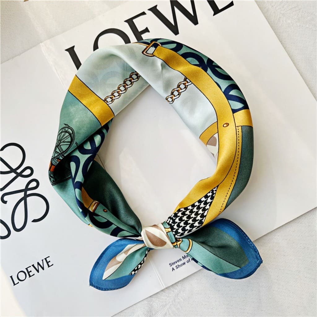 MaraSilk Pure Mulberry Silk Scarf Square Crepe Satin MS21-7