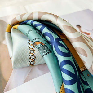 MaraSilk Pure Mulberry Silk Scarf Square Crepe Satin MS21-8