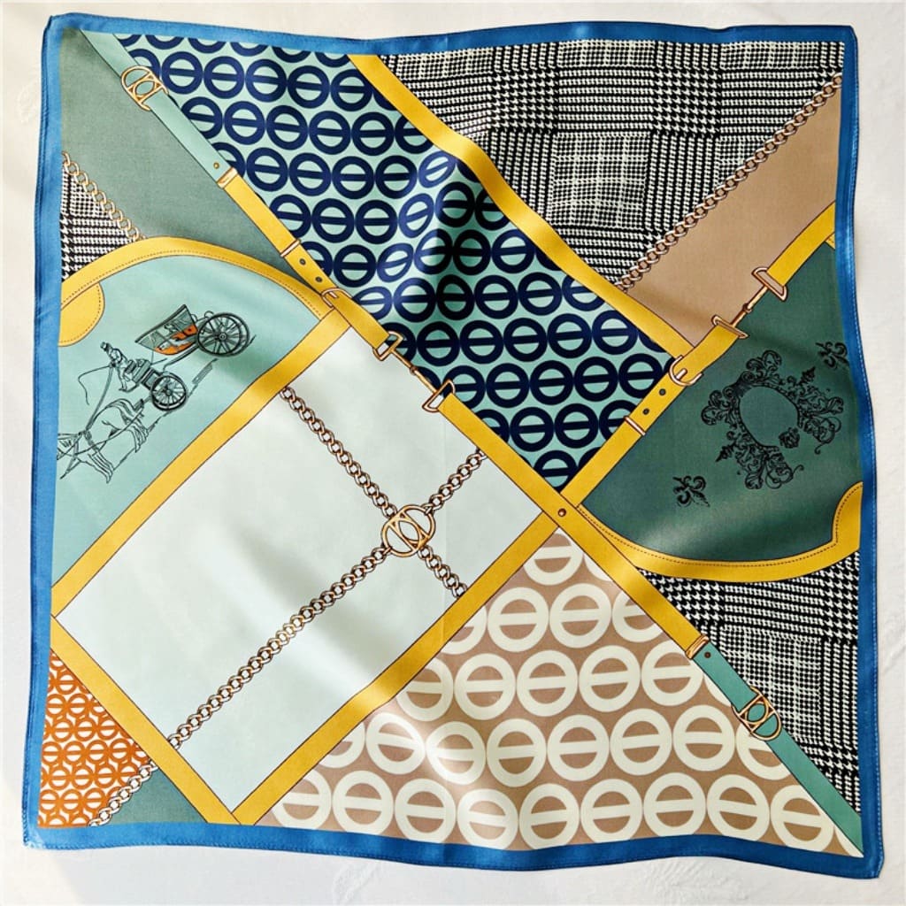 MaraSilk Pure Mulberry Silk Scarf Square Crepe Satin MS21-9