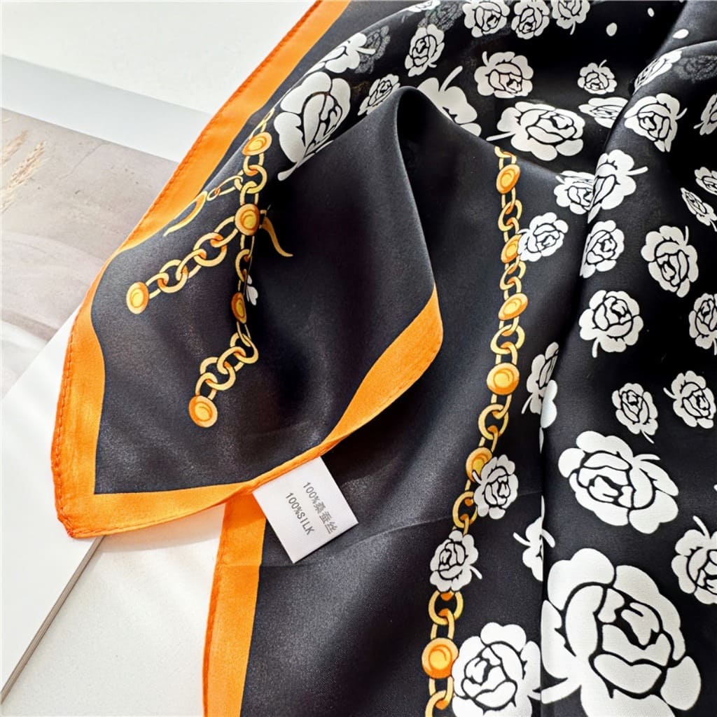 MaraSilk Pure Mulberry Silk Scarf - Square Crepe Satin MS210