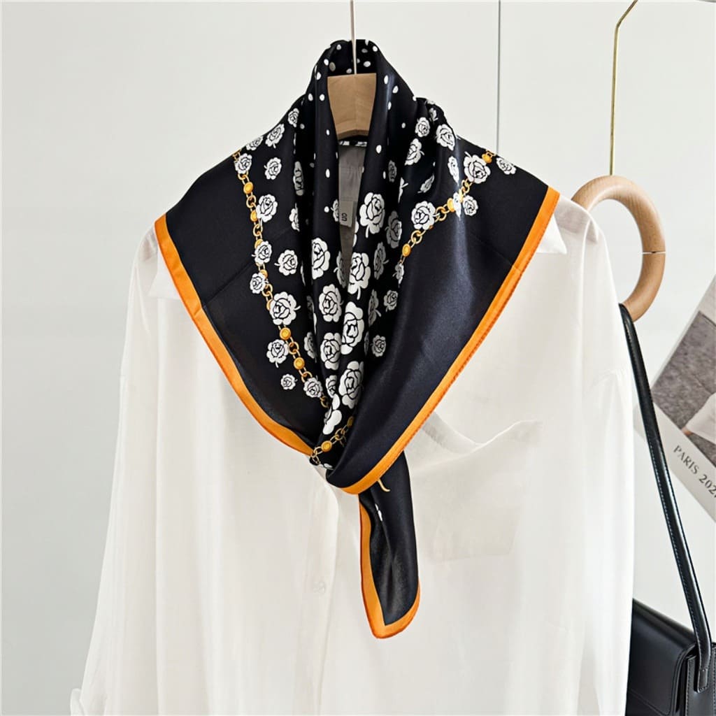 MaraSilk Pure Mulberry Silk Scarf - Square Crepe Satin MS210 25" x 25" MS21001