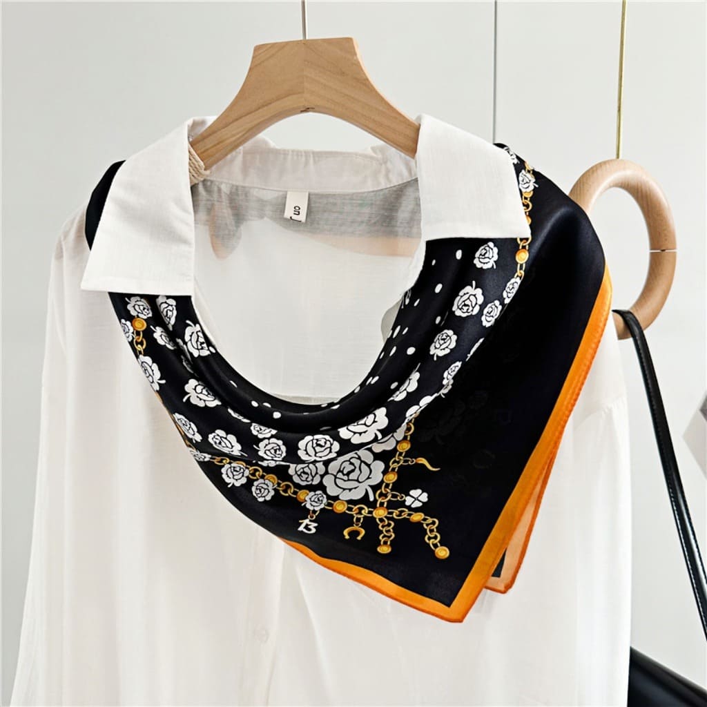 MaraSilk Pure Mulberry Silk Scarf - Square Crepe Satin MS210