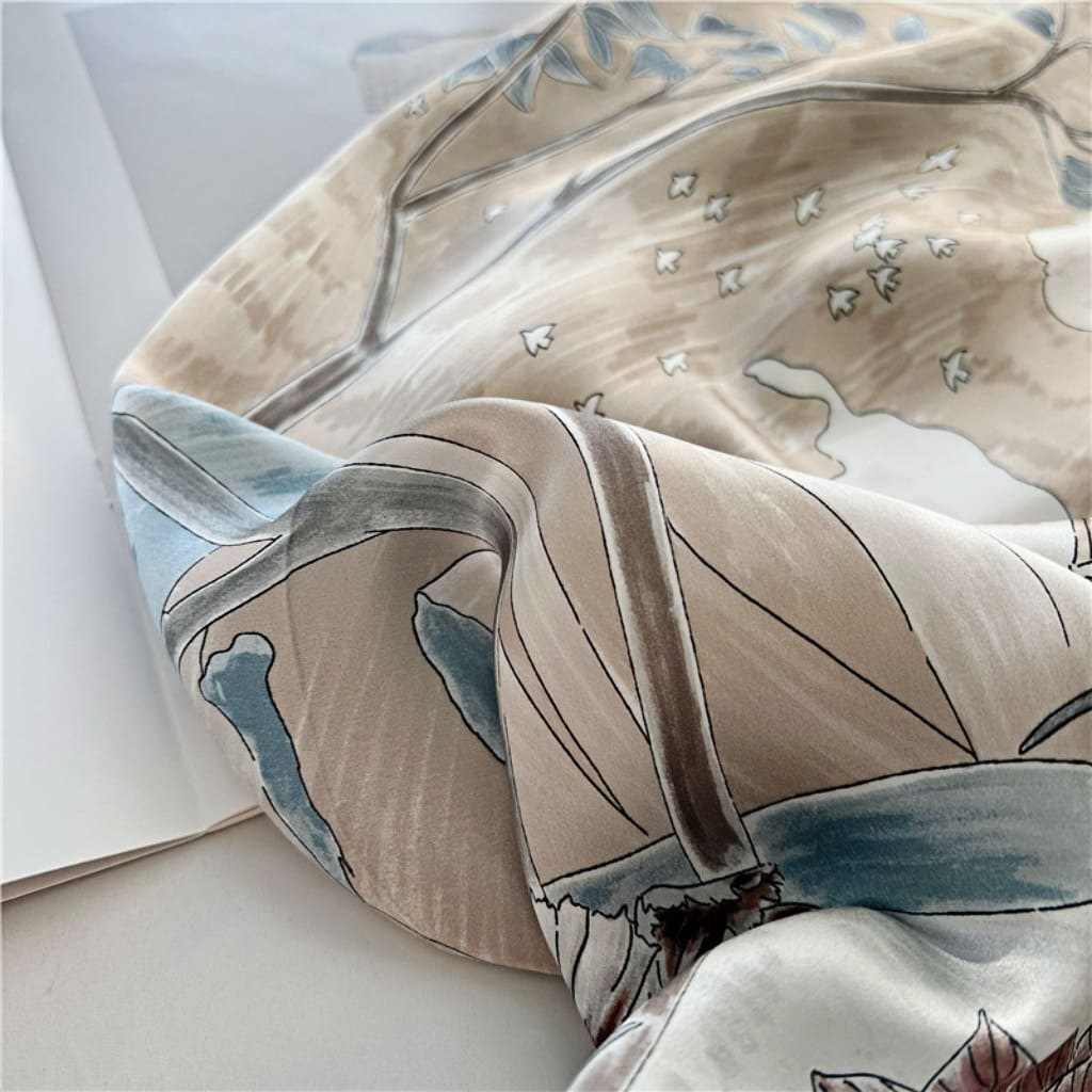 MaraSilk Pure Mulberry Silk Scarf - Square Crepe Satin MS211