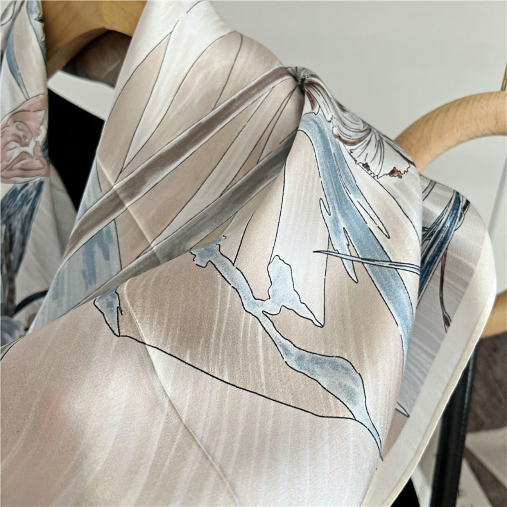 MaraSilk Pure Mulberry Silk Scarf - Square Crepe Satin MS211