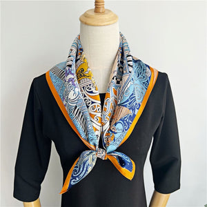 MaraSilk Pure Mulberry Silk Scarf - Square Crepe Satin MS212 25" x 25" MS21201