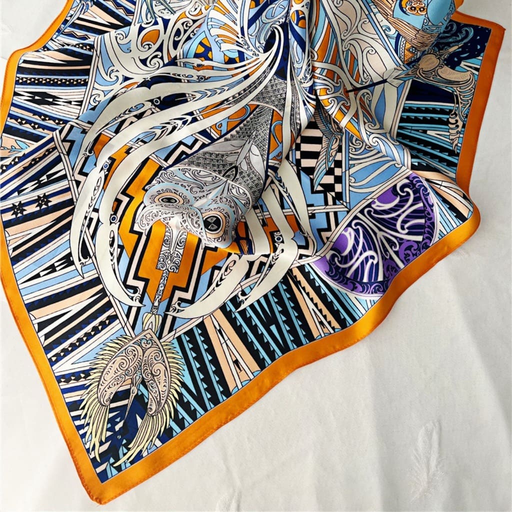 MaraSilk Pure Mulberry Silk Scarf - Square Crepe Satin MS212