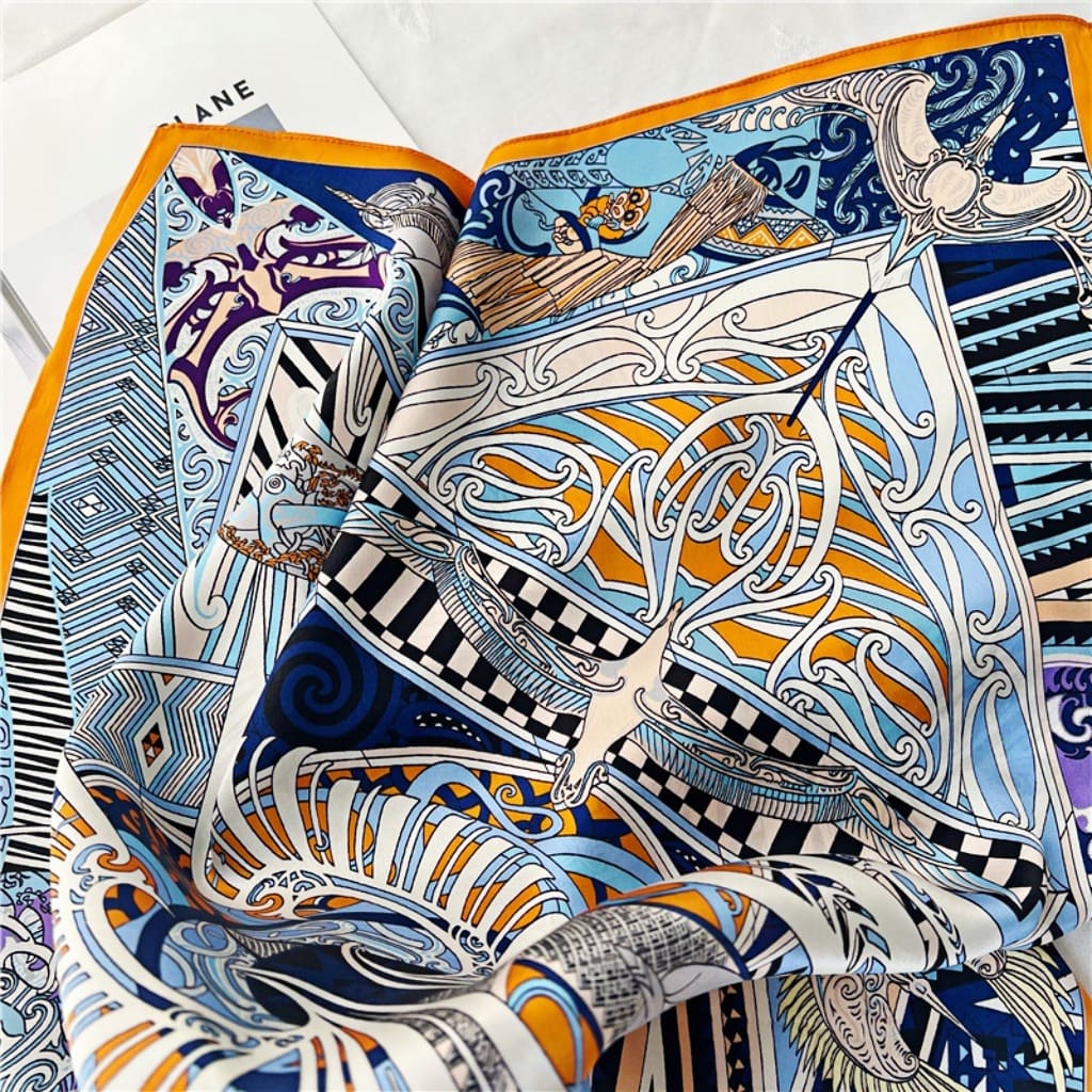 MaraSilk Pure Mulberry Silk Scarf - Square Crepe Satin MS212