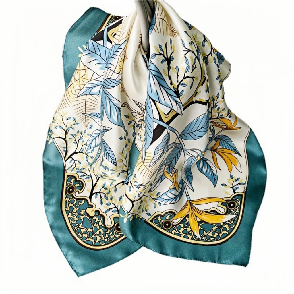MaraSilk Pure Mulberry Silk Scarf - Square Crepe Satin MS213