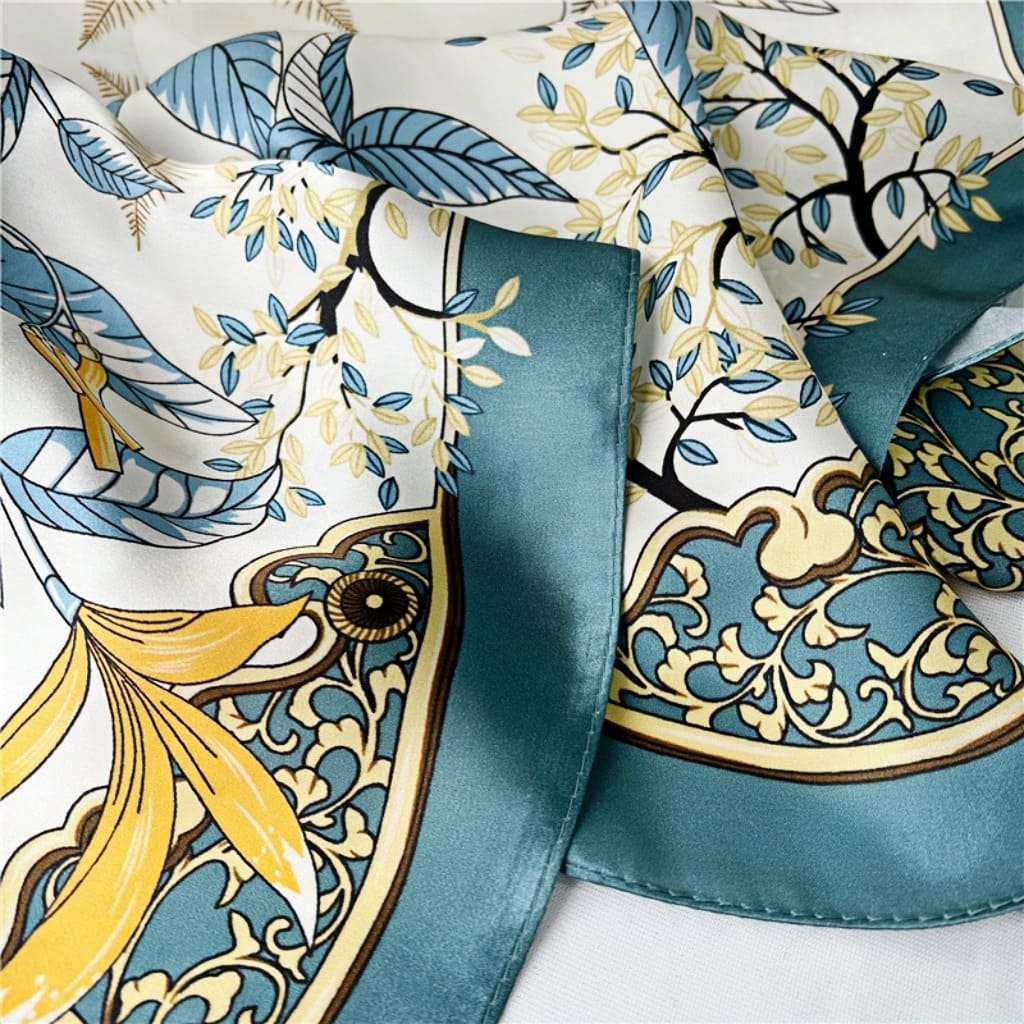 MaraSilk Pure Mulberry Silk Scarf - Square Crepe Satin MS213