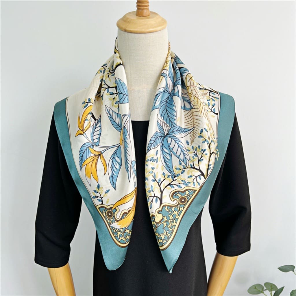 MaraSilk Pure Mulberry Silk Scarf - Square Crepe Satin MS213