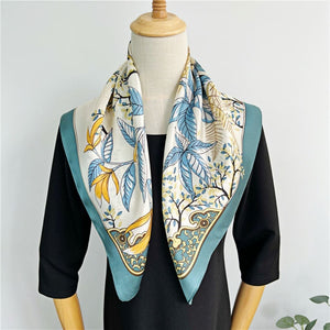 MaraSilk Pure Mulberry Silk Scarf - Square Crepe Satin MS213