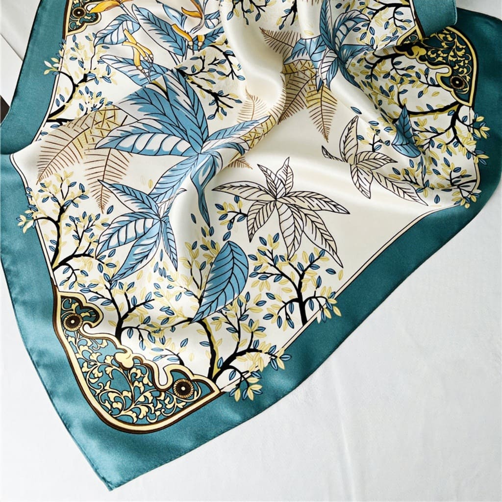 MaraSilk Pure Mulberry Silk Scarf - Square Crepe Satin MS213