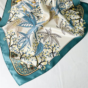 MaraSilk Pure Mulberry Silk Scarf - Square Crepe Satin MS213