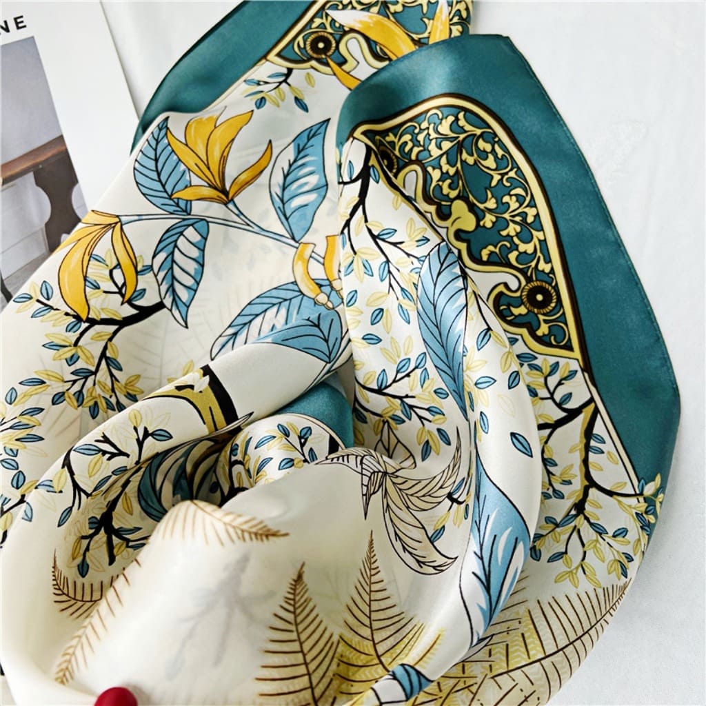 MaraSilk Pure Mulberry Silk Scarf - Square Crepe Satin MS213