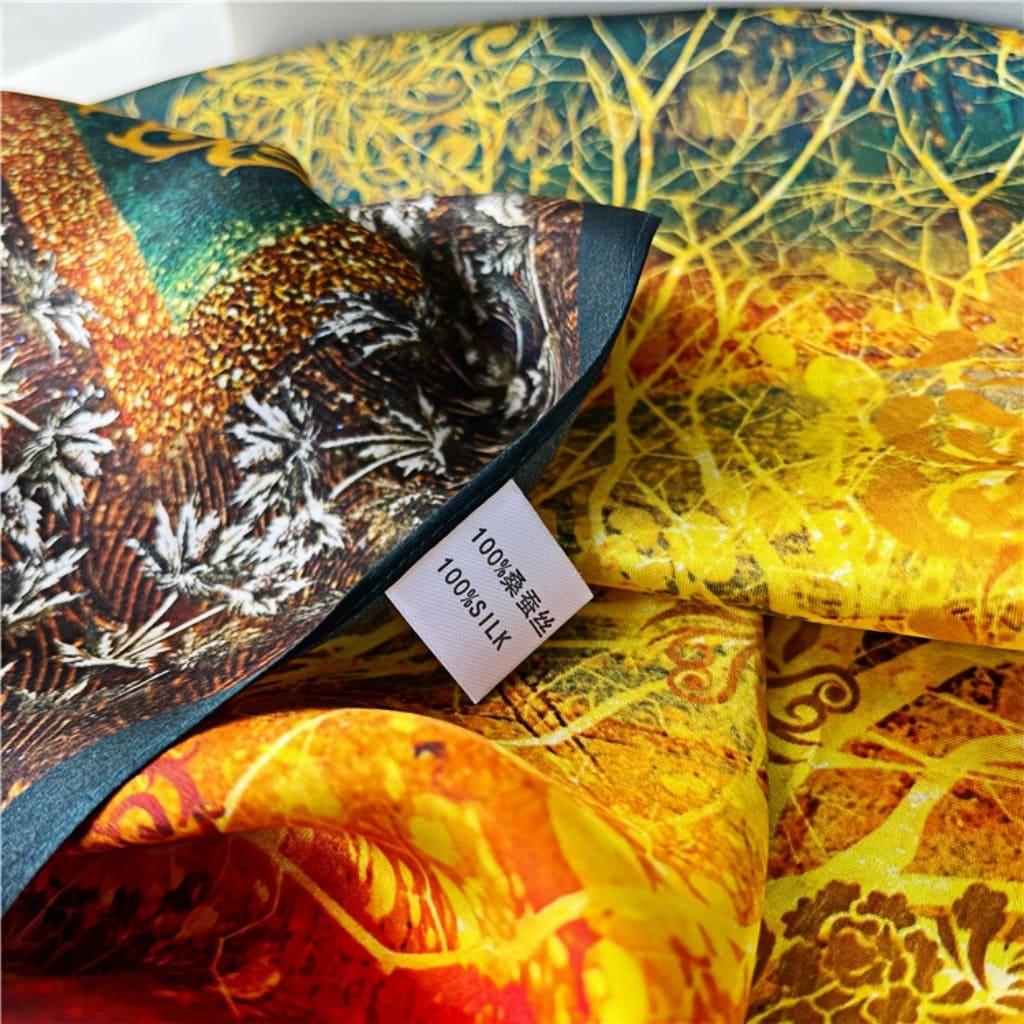 MaraSilk Pure Mulberry Silk Scarf - Square Crepe Satin MS214