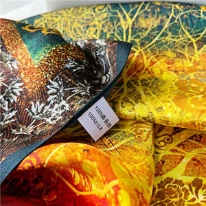 MaraSilk Pure Mulberry Silk Scarf - Square Crepe Satin MS214