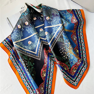 MaraSilk Pure Mulberry Silk Scarf - Square Crepe Satin MS215