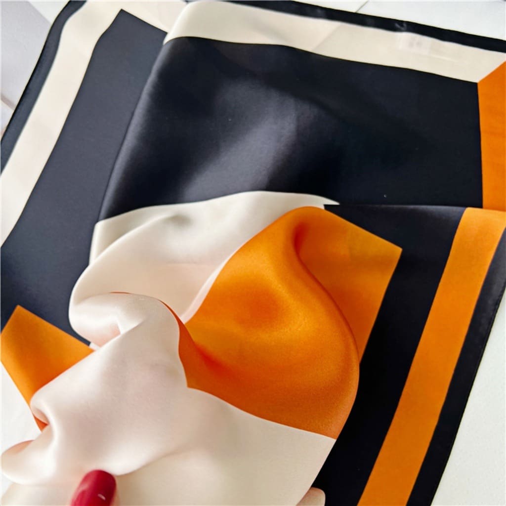 MaraSilk Pure Mulberry Silk Scarf - Square Crepe Satin MS216
