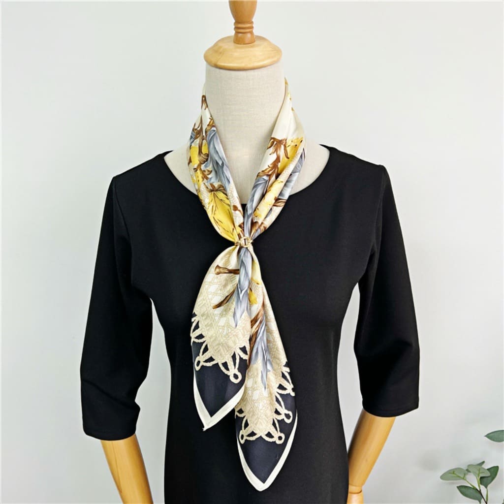 MaraSilk Pure Mulberry Silk Scarf - Square Crepe Satin MS217