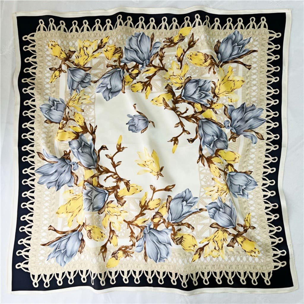 MaraSilk Pure Mulberry Silk Scarf - Square Crepe Satin MS217