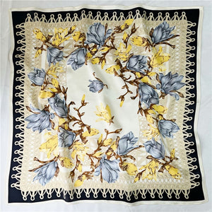 MaraSilk Pure Mulberry Silk Scarf - Square Crepe Satin MS217