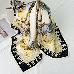 MaraSilk Pure Mulberry Silk Scarf - Square Crepe Satin MS217