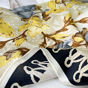 MaraSilk Pure Mulberry Silk Scarf - Square Crepe Satin MS217