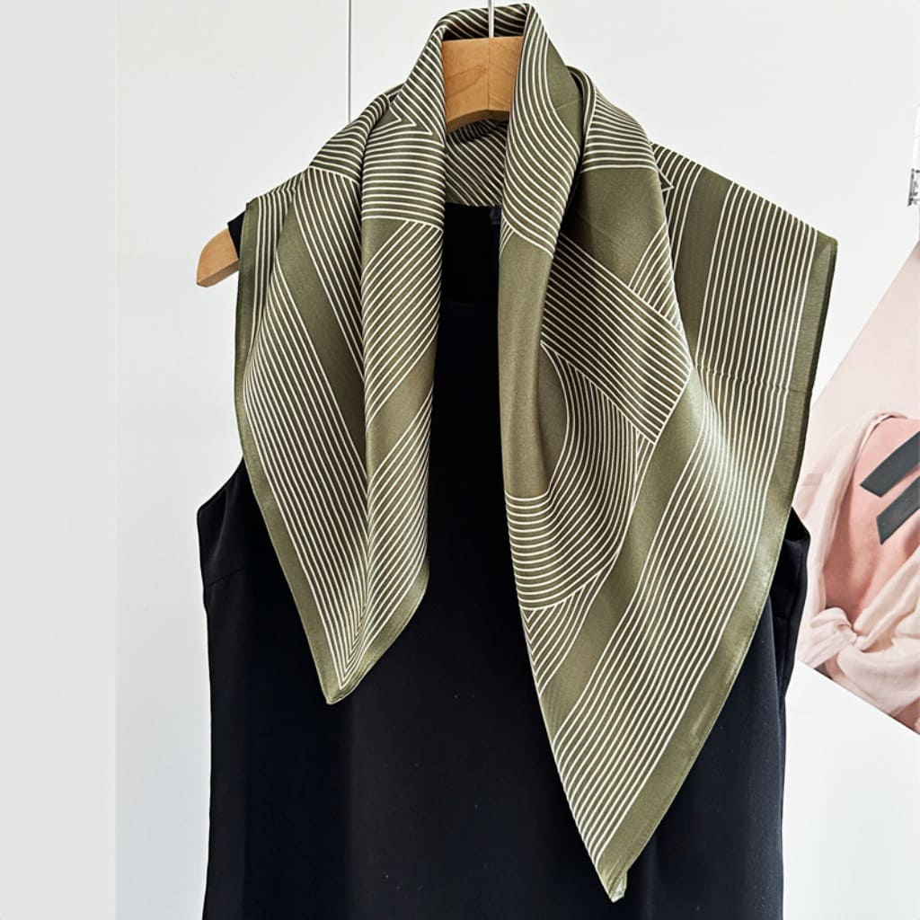 MaraSilk Pure Mulberry Silk Scarf - Square Crepe Satin MS218