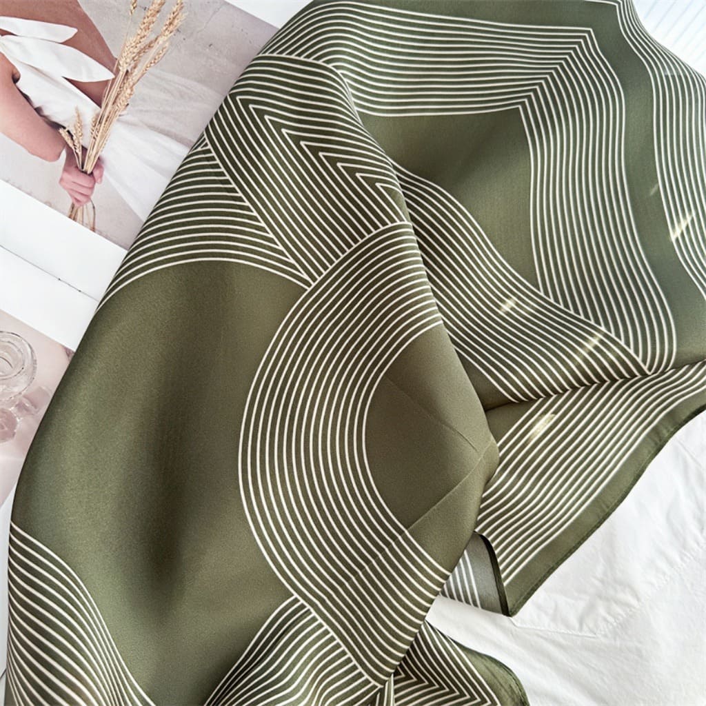 MaraSilk Pure Mulberry Silk Scarf - Square Crepe Satin MS218